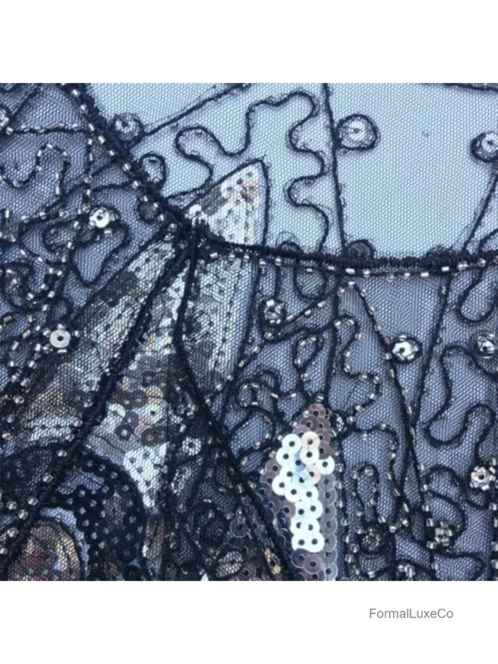 1920s Sequin Beaded Flapper Shawl Wrap Vintage Fringe Evening Party Cover Up